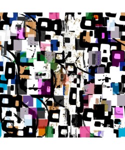 Kirsten Hinte, abstract geometric background pattern, retro/vintage style, grun