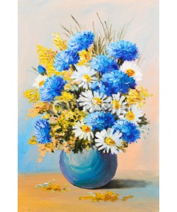 max5799, bouquet of summer flowers, still life oil painting