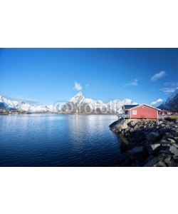Iakov Kalinin, Fishing hut at spring day - Reine, Lofoten islands, Norway