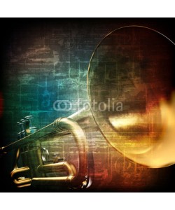 lembit, abstract grunge background with trumpet
