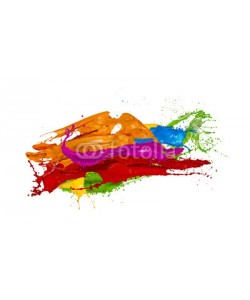 Jag_cz, Colored paint splashes on white background