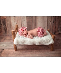 katrinaelena, Newborn Baby Boy Sleeping on a Tiny Bed