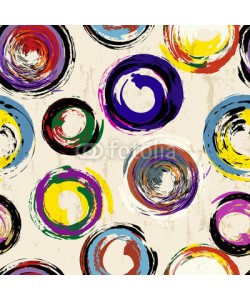 Kirsten Hinte, seamless background pattern, with circles, strokes and splashes,