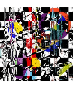Kirsten Hinte, abstract background composition, with strokes, splashes and circ