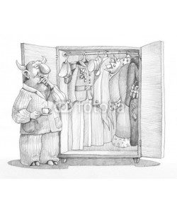 nuvolanevicata, will dress as the devil today b w