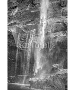 MaciejBledowski, Black and white photo of a waterfall, Yosemite National Park, US