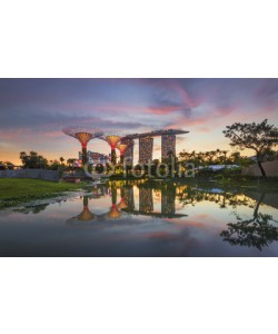farizun amrod, Singapore Skyline and view of skyscrapers on Marina Bay from Garden by the bay
