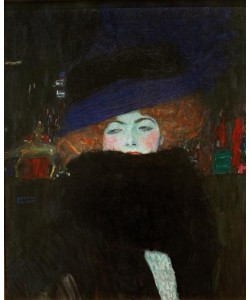 Gustav Klimt, Dame mit Hut und Federboa 