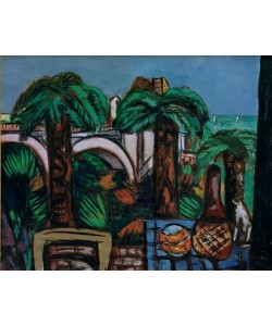 Max Beckmann, Landschaft mit drei Palmen. Beaulieu