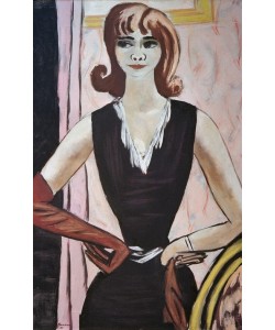 Max Beckmann, Bildnis Quappi auf Rosa und Violett