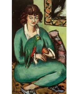 Max Beckmann, Quappi mit Papagei