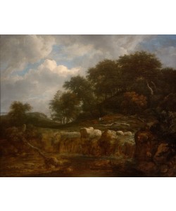 Jacob van Ruisdael, Wasserfall in hügeliger Waldlandschaft