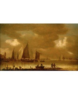 Jan van Goyen, Einbringung des Fischfangs in Abendstimmung