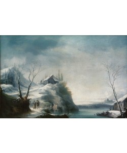 Francesco Foschi, Winterlandschaft mit Reisenden