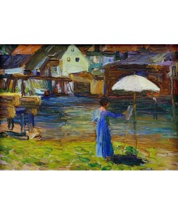 Wassily Kandinsky, Kallmünz – Gabriele Münter beim Malen I