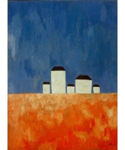 Kasimir Malewitsch, Landschaft mit fünf Häusern