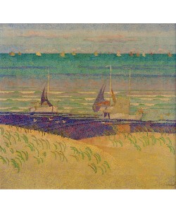 Jan Toorop, Dünenlandschaft mit Segelbooten
