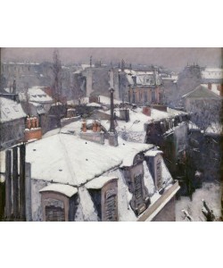 Gustave Caillebotte, Vue de toits (Effet de neige), dit Toits sous la neige