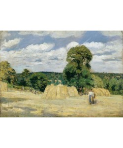 Camille Pissarro, La moisson – La moisson a Montfou– cault, Mayenne
