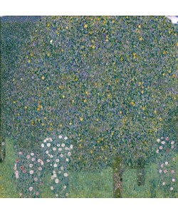 Gustav Klimt, Rosensträuche unter Bäumen 