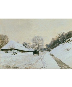 Claude Monet, La charrette. Route sous la neige à Honfleur