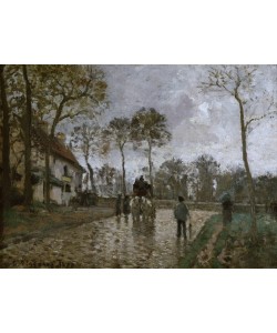 Camille Pissarro, La diligence à Louveciennes (Yvelines)