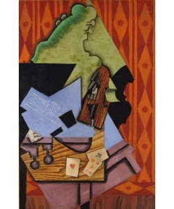 Juan Gris, Violine und Spielkarten auf einem Tisch