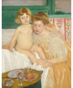 Mary Cassatt, Mutter und Kind (Baby wacht von seinem Nickerchen auf)