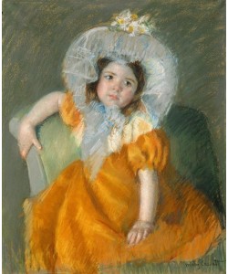 Mary Cassatt, Margot in Orange Dress