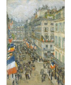 Frederick Childe Hassam, Vierzehnter Juli, Rue Daunou, 1910