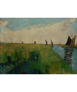 Paula Modersohn-Becker, Hamme-Landschaft mit Torfkähnen