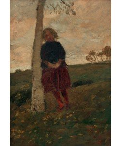 Paula Modersohn-Becker, Mädchen am Birkenstamm (auch: Mädchen am Baum)