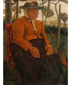 Paula Modersohn-Becker, Alte Armenhäuslerin, im Garten sitzend