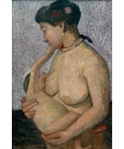 Paula Modersohn-Becker, Mutter mit Kind an der Brust, Halbakt