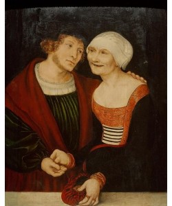 Lucas Cranach der Ältere, Junger Mann und Greisin