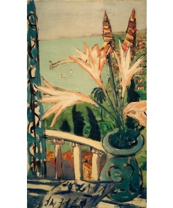 Max Beckmann, Blick auf Menton mit Lilientopf
