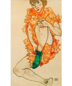 Egon Schiele, Der grüne Strumpf