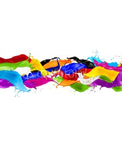 stockphoto-graf, colorful wild color splash isolated on white background