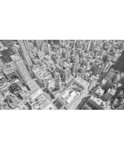 MaciejBledowski, Black and white toned aerial view of Manhattan, NYC.