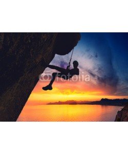 Bashkatov, Rock climber against sunset