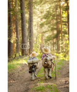 Alexandr Vasilyev, Boys on a forest road with backpacks