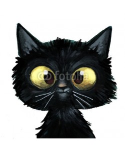 cirodelia, gato negro ilustracion