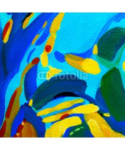Mikhail Zahranichny, abstract decorative painting for an interior, illustration