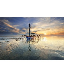 farizun amrod, Traditional Balinese fishing boat Jukung at Sanur beach in Bali