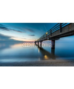 haiderose, seebrücke abendstimmung