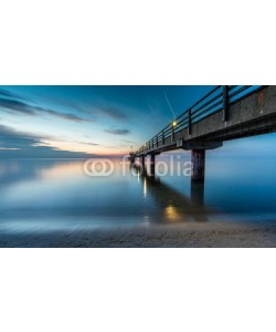 haiderose, seebrücke abendstimmung