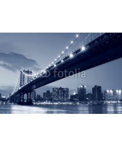 Joshua Haviv, Manhattan Bridge and Manhattan skyline At Night