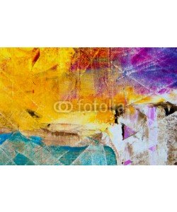 shvets_tetiana, Colorful abstract oil painting background. Oil on canvas texture. Palette knife paint texture. Hand painted. Modern art.