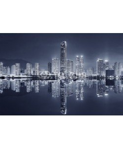 leeyiutung, Skyline of Hong Kong city at night