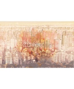 Tierney, Sketch of the Manhattan skyline cityscape